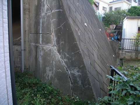 石積擁壁補強工事施工前2