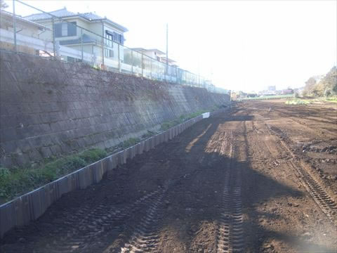 河川護岸工事施工後