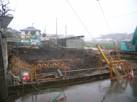 汚水処理場解体工事堀上げ