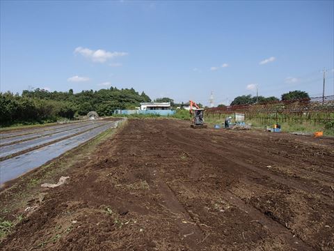 ビニールハウス撤去解体工事施工中