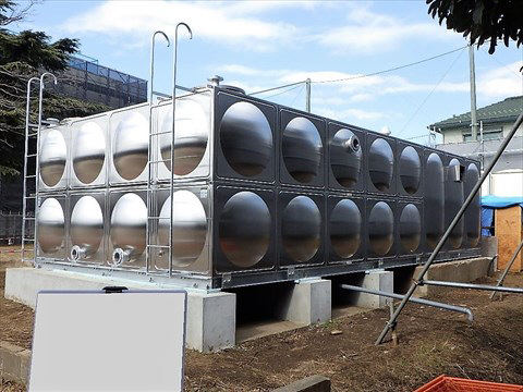 ＳＵＳ製受水槽施工後