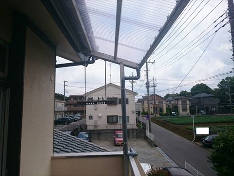 ベランダ波板張替工事施工後